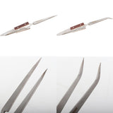Max Stainless Steel Soldering Bouncing Self Clip Welding Fixed Tweezer Curved