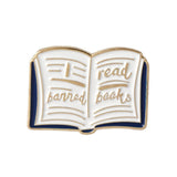 Max 4 Pieces Cartoon Enamel Book Shape Pin Badge Corsage Brooch Birthday Jewelry