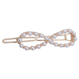 Maxbell Women Girls Faux Pearls Geometric Hair Clip Slide Hairpin Barrette