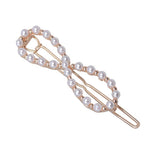Maxbell Women Girls Faux Pearls Geometric Hair Clip Slide Hairpin Barrette