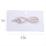 Maxbell Women Girls Faux Pearls Geometric Hair Clip Slide Hairpin Barrette
