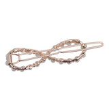 Maxbell Women Girls Faux Pearls Geometric Hair Clip Slide Hairpin Barrette