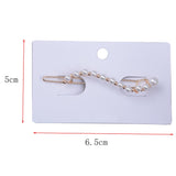 Women Simulated Pearl Slide Hair Clips Barrettes Teens Hairpin