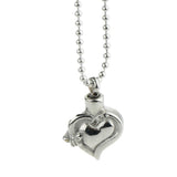 Maxbell Enamel Love Heart Pendant Cremation Keepsake Urn Keepsake Necklace E