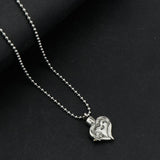 Maxbell Enamel Love Heart Pendant Cremation Keepsake Urn Keepsake Necklace E