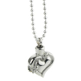 Maxbell Enamel Love Heart Pendant Cremation Keepsake Urn Keepsake Necklace E