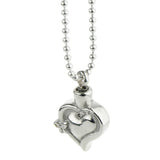 Maxbell Enamel Love Heart Pendant Cremation Keepsake Urn Keepsake Necklace E