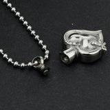 Maxbell Enamel Love Heart Pendant Cremation Keepsake Urn Keepsake Necklace E
