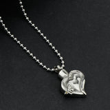Maxbell Enamel Love Heart Pendant Cremation Keepsake Urn Keepsake Necklace E