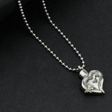 Maxbell Enamel Love Heart Pendant Cremation Keepsake Urn Keepsake Necklace E