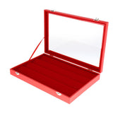 Maxbell Red Jewelry Display Tray with Slots Lids Inserts for Necklace Jewelry   7