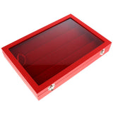 Maxbell Red Jewelry Display Tray with Slots Lids Inserts for Necklace Jewelry   7