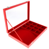 Maxbell Red Jewelry Display Tray with Slots Lids Inserts for Necklace Jewelry   9