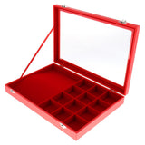 Maxbell Red Jewelry Display Tray with Slots Lids Inserts for Necklace Jewelry   9