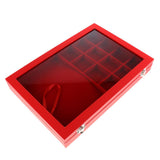 Maxbell Red Jewelry Display Tray with Slots Lids Inserts for Necklace Jewelry   9