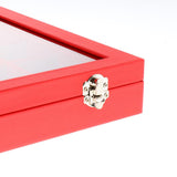 Maxbell Red Jewelry Display Tray with Slots Lids Inserts for Necklace Jewelry   9