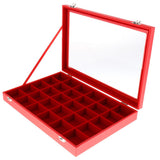 Maxbell Red Jewelry Display Tray with Slots Lids Inserts for Necklace Jewelry   10