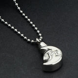 Maxbell Stainless Steel Urn Pendant Necklace Cremation Jewelry Ashes Keepsake 5