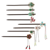 Classic Hairpins Artificial Gemstone Tassel Flower Clothing Hair Accessory 1