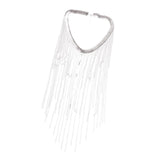 Max Crossover Tassel Body Chain Suit Long Body Chain Necklace Jewelry Silver