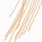 Max Women metal alloy tassel bikini body chain Gold