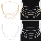 Max Multi-layer Link Waist Bikini Belly Chain Hip Chain Beach Body Jewelry Gold