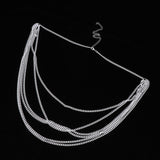 Max Multi-layer Link Waist Bikini Belly Chain Hip Chain Beach Body Jewelry Silver