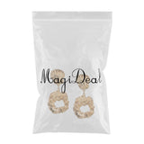 Max Irregular Round Drop Dangle Earrings Statement Punk Ear Studs Golden