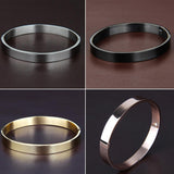 Max Stainless Steel Bracelet Cuff Bangle Round Wristband for Men 8mm Silver