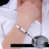 Max Stainless Steel Bracelet Cuff Bangle Round Wristband for Men 8mm Silver