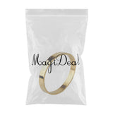 Max Stainless Steel Bracelet Cuff Bangle Round Wristband for Men 8mm Golden