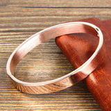 Max Stainless Steel Bracelet Cuff Bangle Round Wristband for Men 8mm Rose Gold