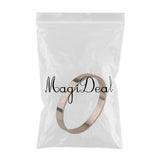 Max Stainless Steel Bracelet Cuff Bangle Round Wristband for Men 8mm Rose Gold