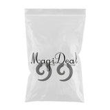 Max 1 Pair Black Acrylic Fake Spiral Snail U-shaped Ear Expander Stud 16g 5mm