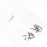 Max Black Stainless Steel Cross Hexagram Star Charms Drop Earring Piercing