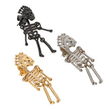 Max Halloween Punk Skull Head Skeleton Earring Stud Party Costume Black