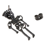 Max Halloween Punk Skull Head Skeleton Earring Stud Party Costume Black