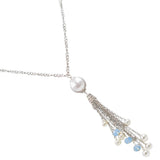 Max Vintage Necklace Sweater Chain Tassel Pendant Necklace for Women Silver