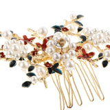 Maxbell 1 Suit Wedding Hair Comb Hairpins Earrings Jewelry Chinese Hair Accessories