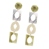 Max Women Acrylic Geometric Bohemian Drop Earrings Studs Dangle Jewelry Green