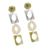 Max Women Acrylic Geometric Bohemian Drop Earrings Studs Dangle Jewelry Green