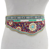 Max Bohemian Women Waist Belt Retro Style with Charm Ethnic Beaded   2