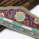 Max Bohemian Women Waist Belt Retro Style with Charm Ethnic Beaded   2