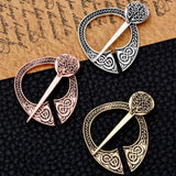 Max Viking Norse Brooch Cloth Fastener Cloak Shawl Scarf Lapel Antique Silver