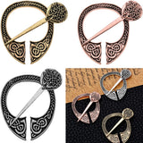 Max Viking Norse Brooch Cloth Fastener Cloak Shawl Scarf Lapel Antique Silver