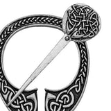 Max Viking Norse Brooch Cloth Fastener Cloak Shawl Scarf Lapel Antique Silver