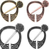 Max Viking Norse Brooch Cloth Fastener Cloak Shawl Scarf Lapel Antique Silver