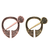 Max Viking Norse Brooch Cloth Fastener Cloak Shawl Scarf Lapel Antique Bronze