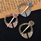 Max Viking Norse Brooch Cloth Fastener Cloak Shawl Scarf Lapel Antique Copper