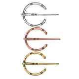 Max Viking Norse Brooch Cloth Fastener Cloak Shawl Scarf Lapel Antique Copper Antique Silver